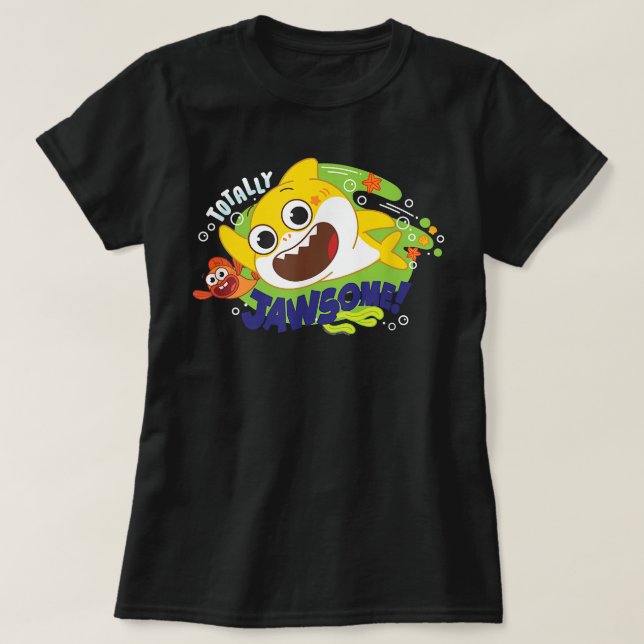 Baby Shark Totally Jawsome T-Shirt (Design vorne)