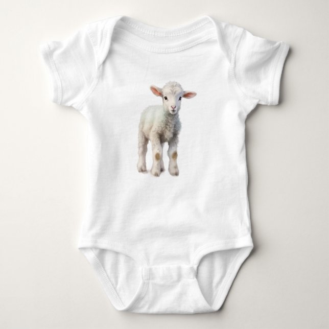 Baby Sheep Lamb Baby Strampler (Vorderseite)
