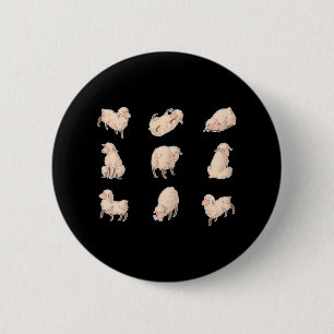 Baby Sheep Lamp Farm Button