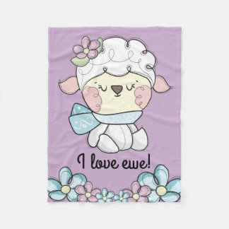Baby Sheep Liebe Ewe You Kids Fleecedecke