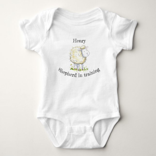 Baby Shepherd Sheep Babywachsen Baby Strampler (Vorderseite)