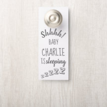 Baby Shhh Affichette de porte dormant
