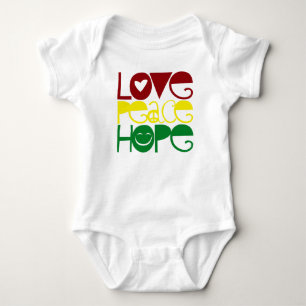 Baby-Shirt, Liebe-Friedenshoffnung Baby Strampler
