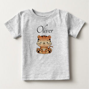 Baby Shirt mit individualisierbarem Namen und Löwe