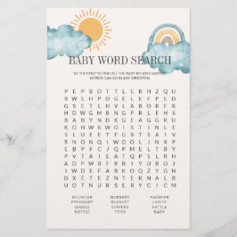 Baby Shooter Word Search Game Card