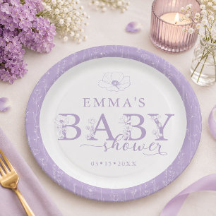Baby-Shopping Fleur Sauvage   Assiette Fleurie Lav