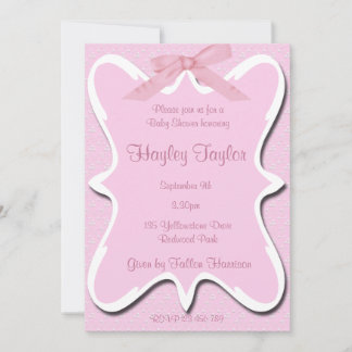 Baby shower à arc rose Invitation