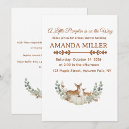 Baby Shower :A Little Pumpkin is on the Way Einladung