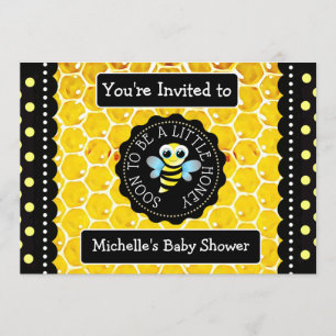 Baby shower à thème Bumblebee Honeybee Invitation