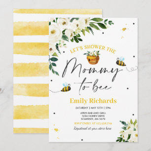 Baby shower Abeille Invitation Maman Jaune À Être