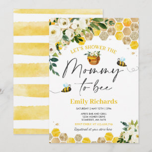 Baby shower Abeille Invitation Maman Jaune À Être