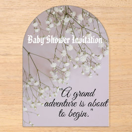 Baby shower acryleinladungen
