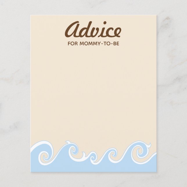 Baby Shower Advice Card "Under the Sea Mobile" (Vorderseite)