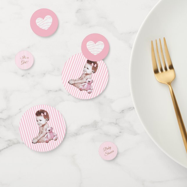 Baby shower afro-américain de bébé fille Confetti (Groupe)