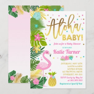 Baby shower Aloha Invitation Baby shower tropical