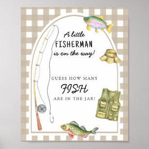 Baby-Shower Angel-Fischen - rate wie viele Fische Poster