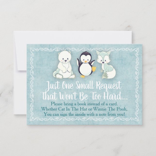 Baby shower Animaux D'Hiver Apportez Une Carte De  (Devant)