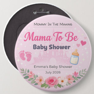 Baby-Shower-Anstecker   werdende Mutter   Partyges Button