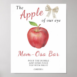 Baby shower Apple - Poster de bar Maman-Osa