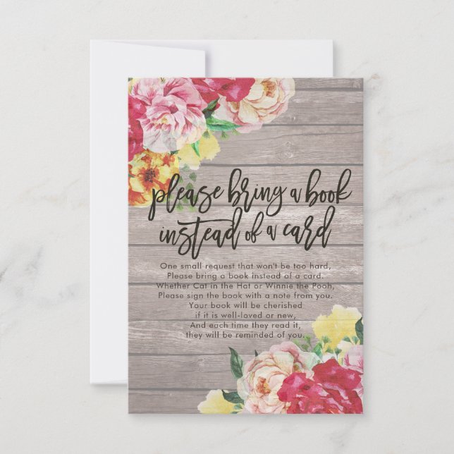 Baby shower Apportez un livre au lieu d'une carte (Devant)