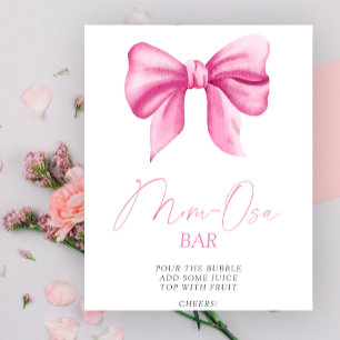 Baby shower arc rose - bar Maman-osa Poster