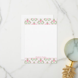 Baby shower Art déco rose Merci Notes