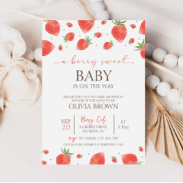Baby shower aux fraises | Berry Sweet Invitation