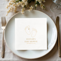 Baby shower avec impression de pieds | Décor de la