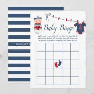 Baby Shower Baby Bingo Einladung