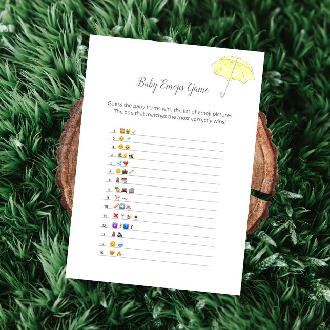 Baby Shower Baby Emoji Pictures Showspielkarte (Von Creator hochgeladen)