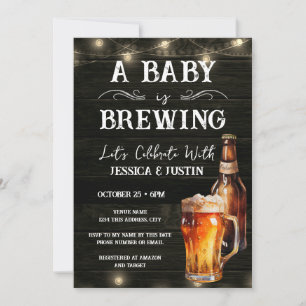 Baby Shower Baby ist am Brauen Koed Modern  Einladung