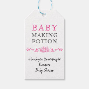 Baby Shower Baby Maaking Tasse Pink Danke Geschenkanhänger