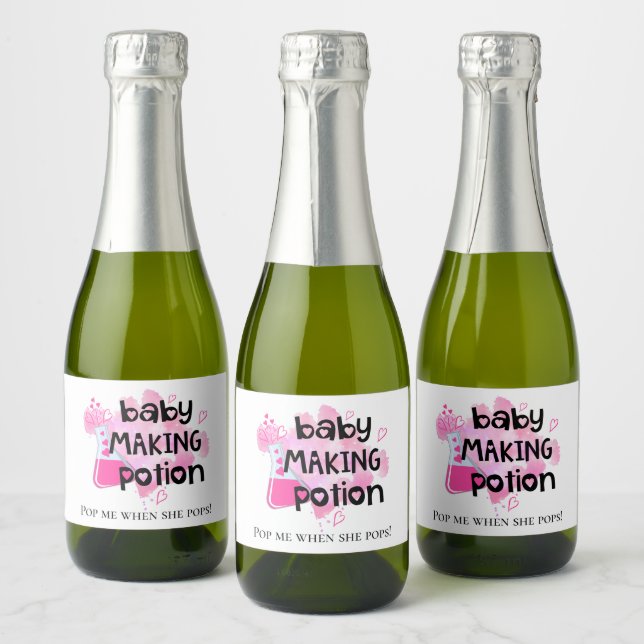 Baby Shower Baby Maaking Tränke Gefallen Pink Hear (Flaschen)