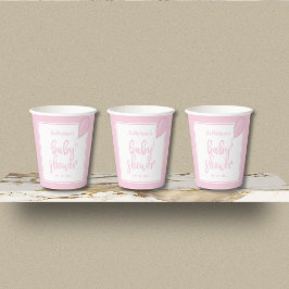 Baby Shower Baby Pastel Pink Polka Dot Pappbecher