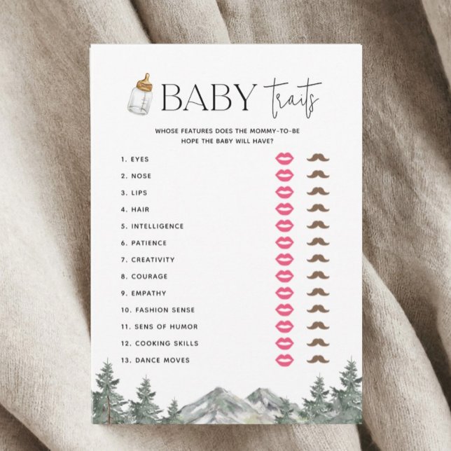 Baby Shower Baby Tracks Spielkarten Einladung (Von Creator hochgeladen)