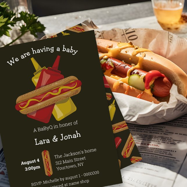 baby shower BaByQ Invitation couples (Créateur téléchargé)