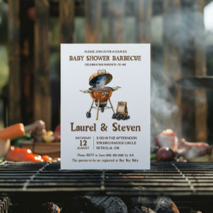 Baby Shower Barbeque, BabyQ Paarschwangerschaftsfe Einladung