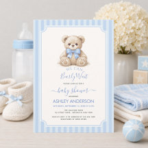 Baby Shower Bärchen Wartezeit Teddybär & Blaue Str