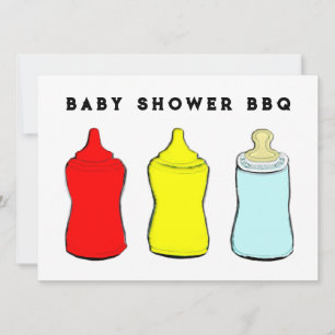Baby-Shower-BBQ Einladung