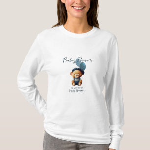 Baby shower Bear Balloons T-Shirt personnalisé