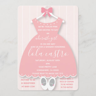 BABY SHOWER BÉBÉ DRESS INVITATION