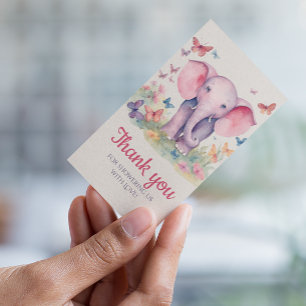 Baby shower  bébé éléphant Merci