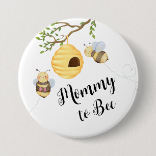Baby Shower Bee Buttone - Fügen Sie Ihren individu Button