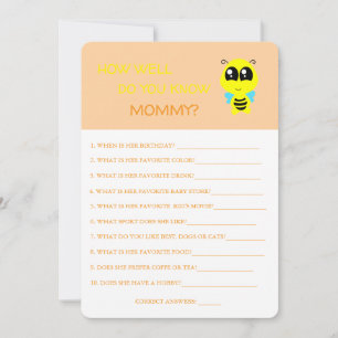 Baby shower, Bee, Tu Connais Bien La Carte Maman