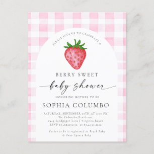 Baby shower Berry Sweet Strawberry Invitation