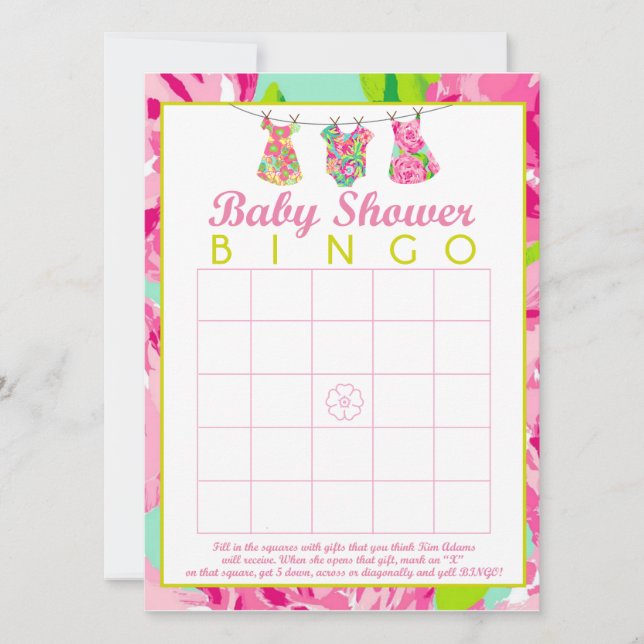 Baby Shower Bingo (Vorderseite)