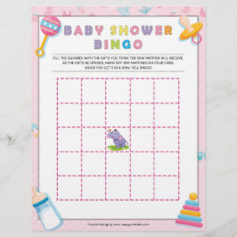 Baby Shower Bingo [Baby Basics Pink] Briefbogen