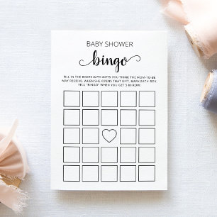 Baby Shower Bingo Baby Showkarte Party Einladung