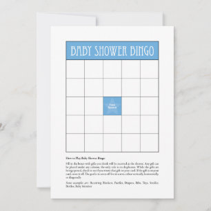 Baby Shower Bingo - Blue