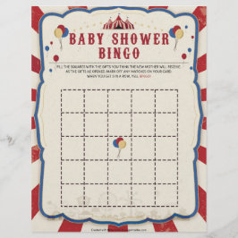 Baby Shower Bingo [Circus Theme] Briefbogen